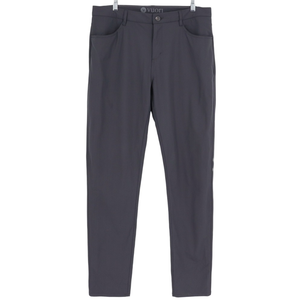 Vuori Meta Pant Mens Size 34 Charcoal Gray Performance Stretch Trousers V430-L